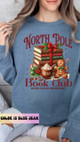North Pole Book Club Bookish Christmas Sweatshirt, friend gift, Classic christmas sweatshirt casual comfort for fantasy book bookish gifts for friends