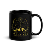 Velaris Coffee Cup, SJM Merch Gift Mug, ACOTAR Gift Coffee Mug for Bookish and Spicy Readers, Black Glossy Mug