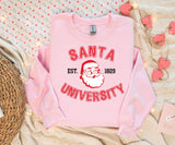 Santa University Sweatshirt, Unisex Santa University Crewneck Sweatshirt