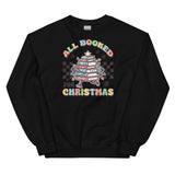 All Booked For Christmas Sweatshirt, Booktok Holiday Crewneck, Book Merch Gift, Bookworm Unisex Sweatshirt