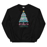 All Booked For Christmas Sweatshirt, Bookish Holiday Crewneck Sweatshirt, Bookworm Christmas Gift