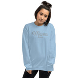 Embroidered Mama Sweatshirt with initials on Sleeve, Custom Mama Established Unisex Crewneck, Personalized Mom Shirt with Date, New Mom Gift