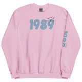 1989 Sweatshirt with birds, Unisex 1989 Crewneck Sweatshirt, TS Version 1989 Shirt