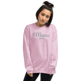 Embroidered Mama Sweatshirt with initials on Sleeve, Custom Mama Established Unisex Crewneck, Personalized Mom Shirt with Date, New Mom Gift