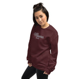 Embroidered Mama Sweatshirt with initials on Sleeve, Custom Mama Established Unisex Crewneck, Personalized Mom Shirt with Date, New Mom Gift