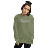 Embroidered Mama Sweatshirt with initials on Sleeve, Custom Mama Established Unisex Crewneck, Personalized Mom Shirt with Date, New Mom Gift