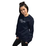 Embroidered Mama Sweatshirt with initials on Sleeve, Custom Mama Established Unisex Crewneck, Personalized Mom Shirt with Date, New Mom Gift