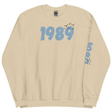 1989 Sweatshirt with birds, Unisex 1989 Crewneck Sweatshirt, TS Version 1989 Shirt