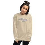 Embroidered Mama Sweatshirt with initials on Sleeve, Custom Mama Established Unisex Crewneck, Personalized Mom Shirt with Date, New Mom Gift