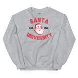 Santa University Sweatshirt, Unisex Santa University Crewneck Sweatshirt