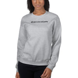 all's fair in love and poetry embroidered sweatshirt, TTPD Crewneck with embroidered sleeve,