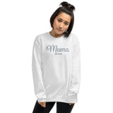 Embroidered Mama Sweatshirt with initials on Sleeve, Custom Mama Established Unisex Crewneck, Personalized Mom Shirt with Date, New Mom Gift