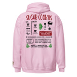 Recipe Hoodie, Christmas Recipe Hoody, Sugar Cookies Recipe Holiday Sweatshirt Unisex Hoodie