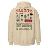 Recipe Hoodie, Christmas Recipe Hoody, Sugar Cookies Recipe Holiday Sweatshirt Unisex Hoodie