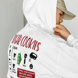 Recipe Hoodie, Christmas Recipe Hoody, Sugar Cookies Recipe Holiday Sweatshirt Unisex Hoodie