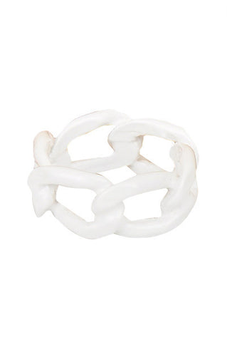 Marshmallow Dipped Chain Link Ring - My Jewel Candy - 1
