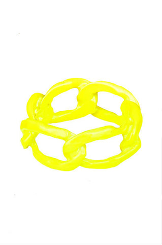 Lemon Dipped Chain Link Ring - My Jewel Candy - 1