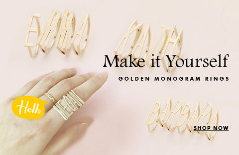 Monogram Letter Rings