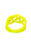 Yellow Neon Dipped Pretzel Ring - My Jewel Candy - 2