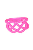 Pink Neon Dipped Pretzel Ring - My Jewel Candy