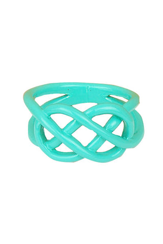 Mint Dipped Pretzel Ring - My Jewel Candy - 1