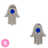 Hamsa Evil Eye Crystal Earrings - My Jewel Candy - 2