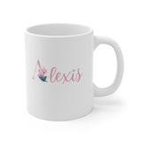 Personalized Gift Mug with Flowers | 11oz Ceramic Mug