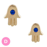 Hamsa Evil Eye Crystal Earrings - My Jewel Candy - 4