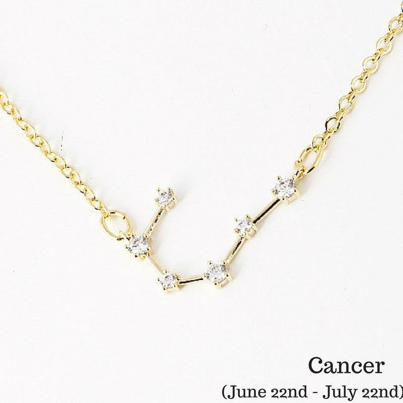 Cancer Constellation Zodiac Necklace (06/22-07/22) - As seen in Real Simple, People & more - My Jewel Candy - 1