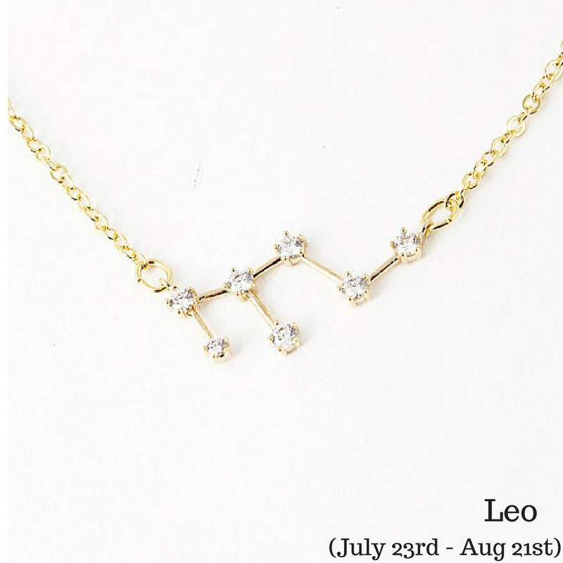 Leo Constellation Zodiac Necklace As seen in Real Simple