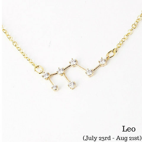 Leo Constellation Zodiac Necklace (07/23-08/21) - As seen in Real Simple & People Style Watch Magazines - My Jewel Candy - 1