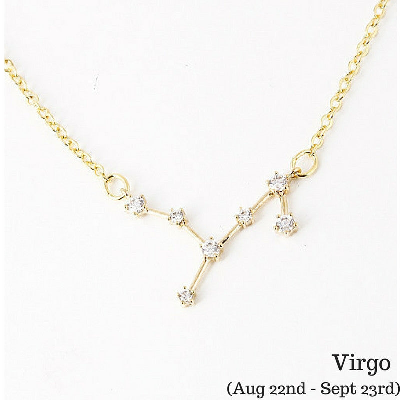 Virgo Celestial Constellation Zodiac Necklace As seen in Real Simple Jewel Candy