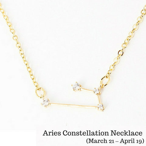 Aries Constellation Zodiac Necklace (03/21-04/20) - As seen in Real Simple, People Magazine & more