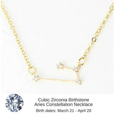 Capricorn Birthstone Constellation Zodiac Necklace (with Garnett Birthstone) - "Star Candy"