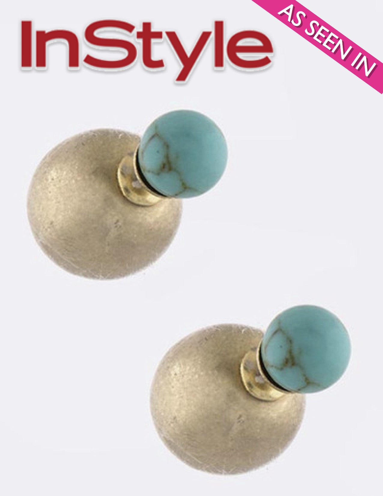 Double sided discount ball stud earrings