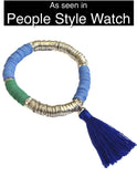 Tropical Tassel Bracelet - Shades of Blue - My Jewel Candy - 1