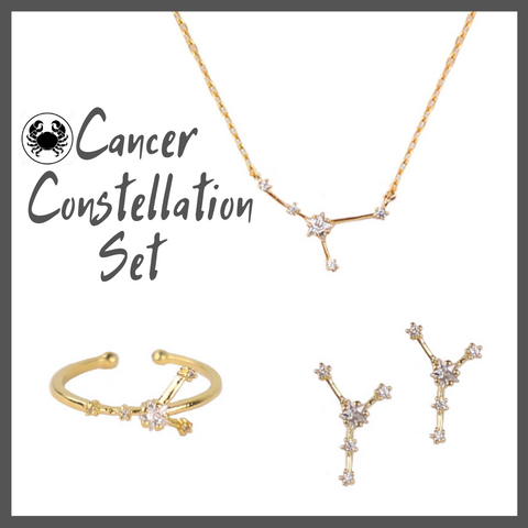 Cancer Zodiac Jewelry Constellation Holiday Gift Set