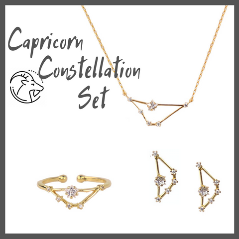 Capricorn Zodiac Jewelry Constellation Holiday Gift Set