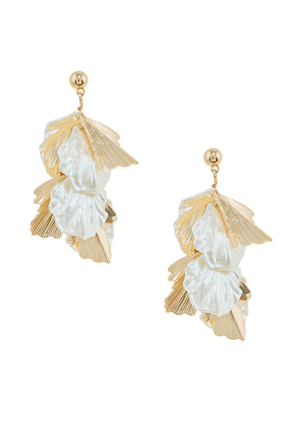 Mother of Pearl Bridal Statement Earrings