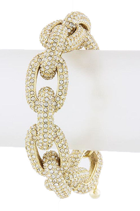The Princess Kate Chunky Crystal Encrusted Chain Bracelet - My Jewel Candy - 1