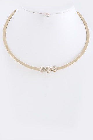 Crystal Circle Collar Necklace - My Jewel Candy