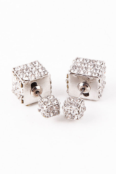Cube on sale diamond earrings