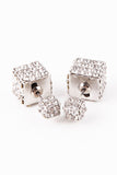 Double-Sided Cube Earrings (Silver) - My Jewel Candy - 1