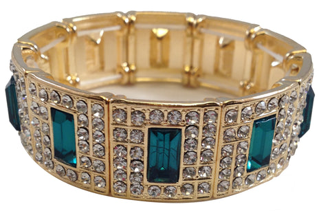 Gatsby Collection Emerald Jeweled Bracelet - My Jewel Candy - 1