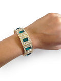 Gatsby Collection Emerald Jeweled Bracelet - My Jewel Candy - 2