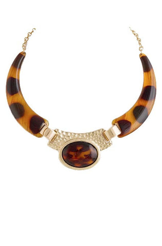 Tortoise Shell Collar Necklace - My Jewel Candy - 1