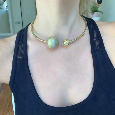 Open Collar Gold Necklace