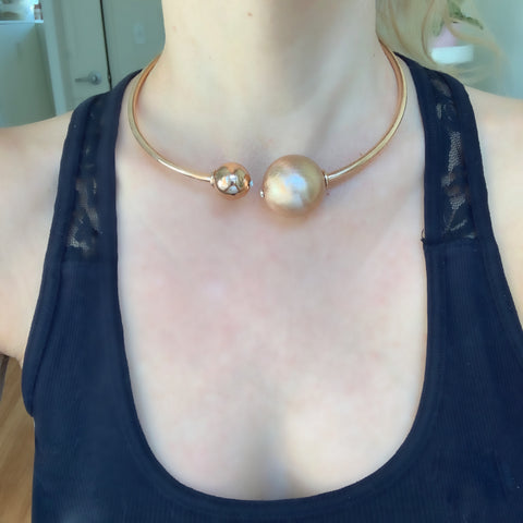 Open Collar Rose-Gold Necklace