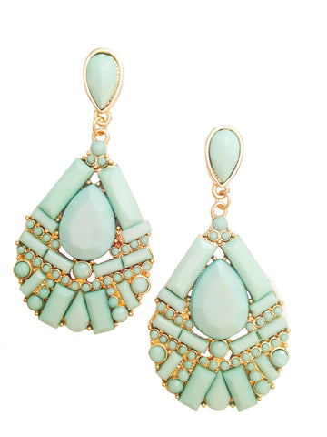 Frosted Mint Earrings - My Jewel Candy