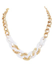 Gold & White Chain Necklace - My Jewel Candy - 4